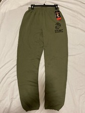 USMC PT Sweat Pant Marine Corps Issue - Military OD Green - Made in USA
