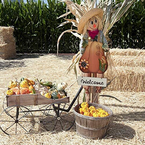 Holzkürbis Willkommen hängendes Schild Herbsternte Halloween Thanksgiving Türdekor - Bild 13 von 17
