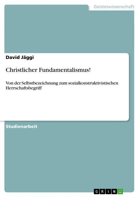 Thumbnail - Christlicher Fundamentalismus | Buch | 9783656517238