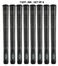 Set of 8 -Winn DRI-TAC 2.0 OVERSIZED Jet Black Golf Grip - 72DT-JBK -