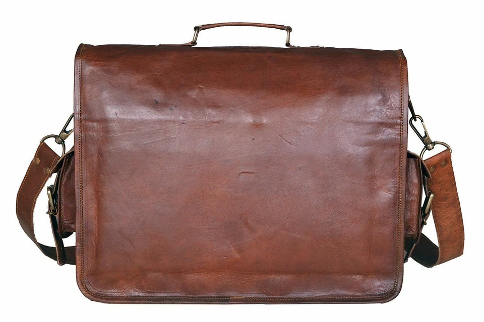 Mens New Leather Laptop Genuine Briefcase Messenger Vintage Satchel Shoulder Bag - image 3 of 4