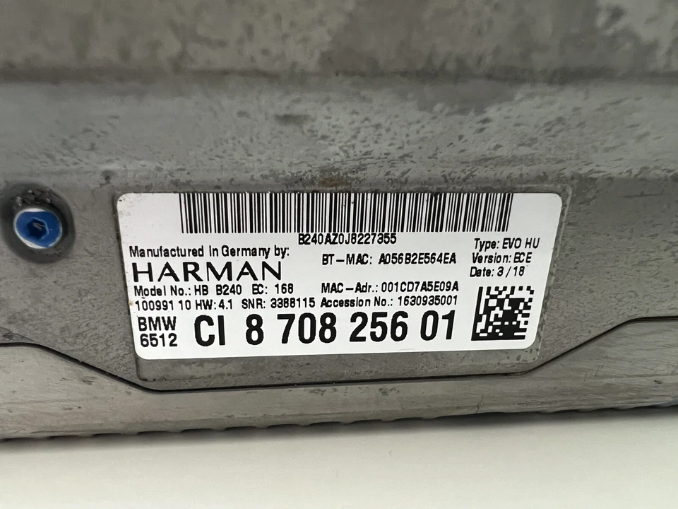 BMW NBT EVO HW: 4.1 ECE 4GB ID6 Apple CarPlay Navigation High 2 HDD Main Unit - Bild 2 von 4