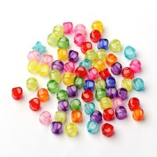 Rhombus Beads Rainbow Acrylic Mixed Lot 10mm Colorful Jewelry Supplies Bulk 50pc