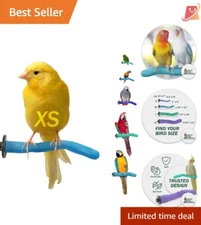 Bird Perch Plastic X-Small 1/2" x 6" Pumice Nail Trimming Safe Cage Accessory