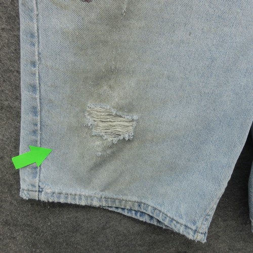 VTG Levis Shorts Mens 40 Blue 505 Straight 9" Jorts Distressed Grunge 90s Denim - Picture 6 of 20