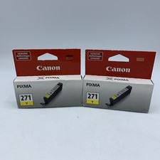 Genuine CANON PIXMA 271 Y Yellow Ink Cartridges Lot Of 2 BRAND NEW SEALED