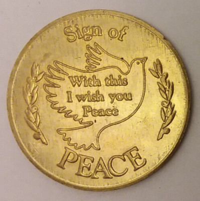 Sign of Peace Pass It On Medal Coin Token 32mm | eBay