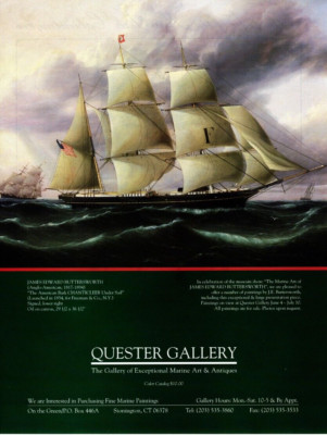 1994 JAMES E. BUTTERSWORTH EXHIBIT PRINT AD, MARINE PAINTING GALLERY PRINT AD