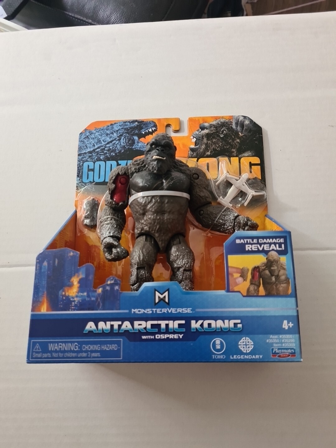 MonsterVerse Godzilla Vs. Kong 6-Inch Figure - Antarctic Kong with Osprey New