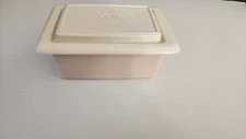 Vintage Tupperware Butter Dish Keeper Light Pink And Beige 