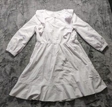 Madewell Ruffle Shoulder 3/4 Sleeve Mini Dress Women's Size 4 Light Purple