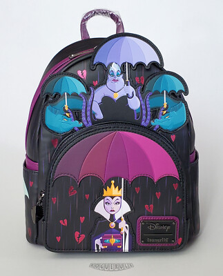 Loungefly Disney Villains Curse Your Hearts Umbrella Mini Backpack