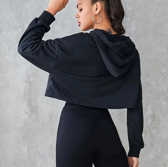 SHEIN Mushroom crop sweatshirt hoodie | eBay