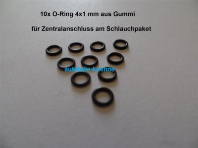 10x O-Ring Ø 4 x 1 mm für Zentralanschluss am Schlauchpaket MIG/MAG #