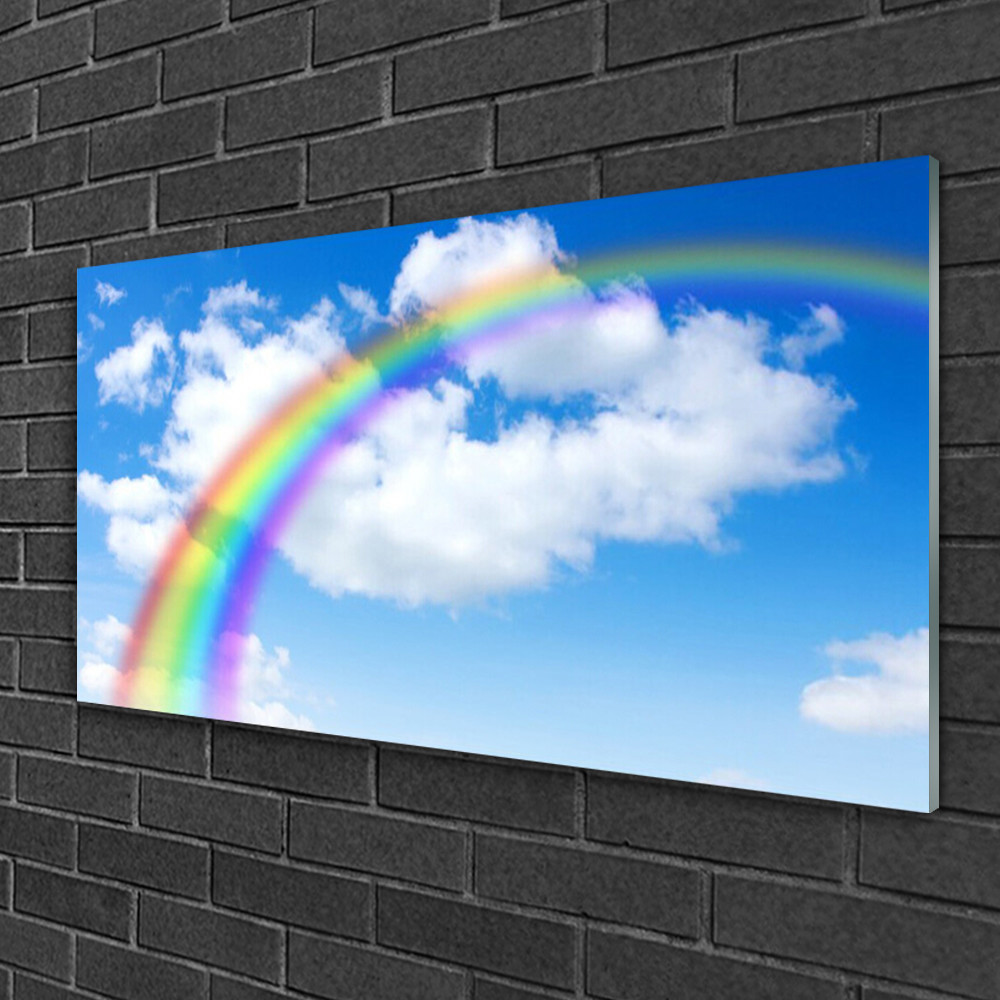 Tableau moderne Arc En Ciel Tulup 100x50 décoration murale en verre