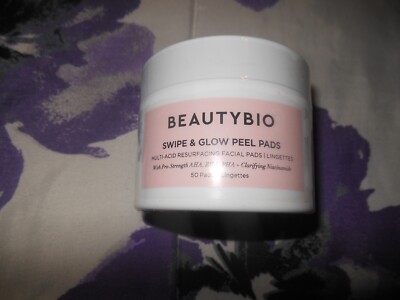 BEAUTYBIO SWIPE & GLOW PEEL PADS 50 COUNT RESURFING MULTI ACID SEALED