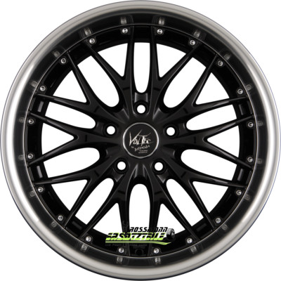 Barracuda Voltec T6 higloss black inox lip 8x18 ET32 - LK5/100 ML73.1 Felge Alu