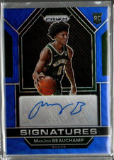2022-23 Prizm Rookie Signatures Prizms Blue Wave #19 MarJon Beauchamp Auto 