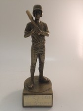 SMALL GOLD MALE BASEBALL TROPHY  FREE ENGRAVING  SHIPS IN 1 BUSINESS DAY 