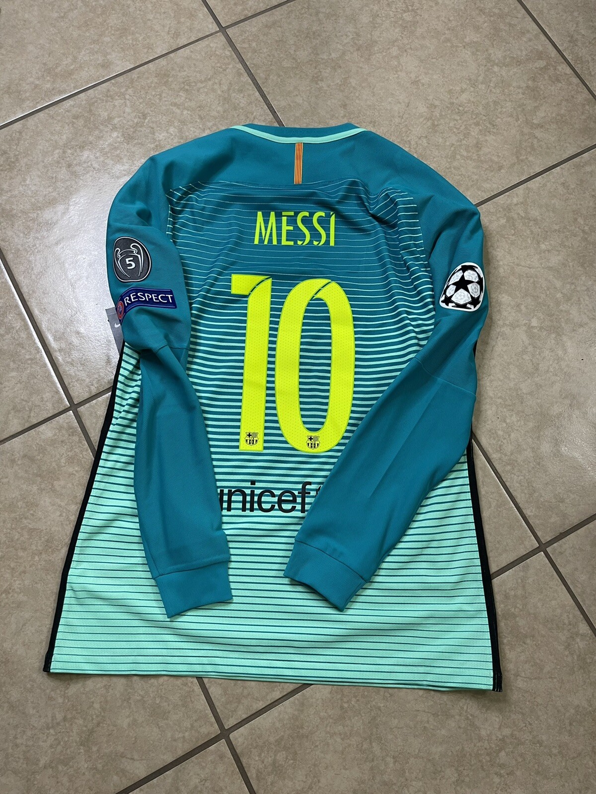 Barcelona Messi PSG XL Player Issue CL Argentina Shirt Football Nike Jersey