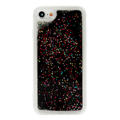 FUN Case Flüssig Sternenstaub Hülle Tasche Handy Für Apple iPhone X Schwarz 