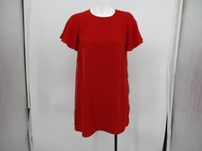 Tommy Hilfiger Shift Dress Women's Small Red Lined Side Striped