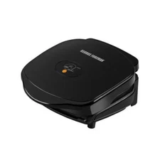 George Foreman GR10B 2-Serving Classic Plate Electric Indoor Grill, Black