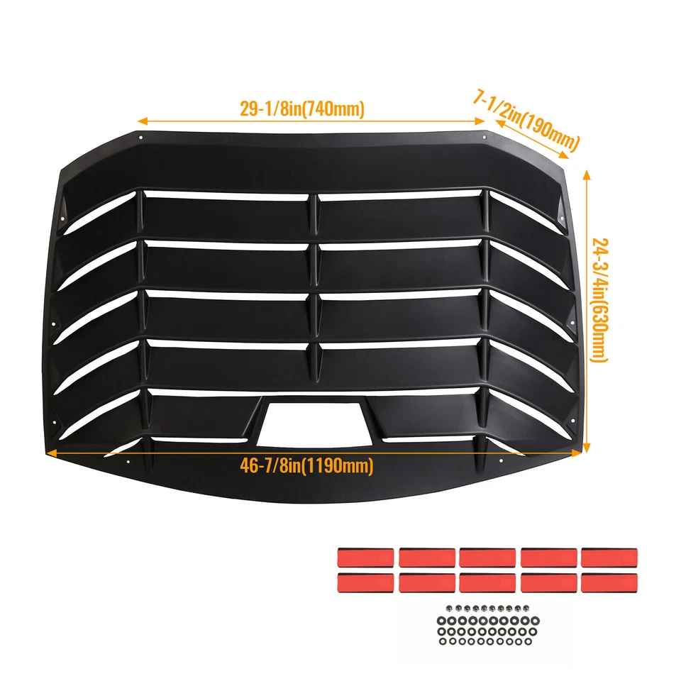 Fits Scion FRS Subaru BRZ Toyota 86 2013-2020 Rear Window Louver Sun Shade Cover - Image 2 of 4