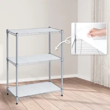 NSF Silver Adjustable Shelves Metal Wire Shelving Unit W/Liners, Kitchen & Garag