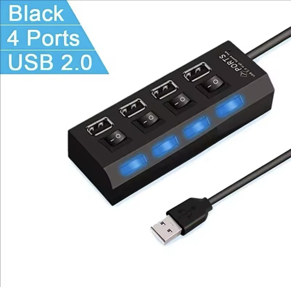 4-Port USB 3.0 Hub for PC Laptop Desktop Expansion