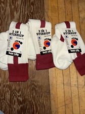 Lot Of 3 Adult Vintage Baseball Stirrup Socks Magenta/White USA MADE size 6-7.5