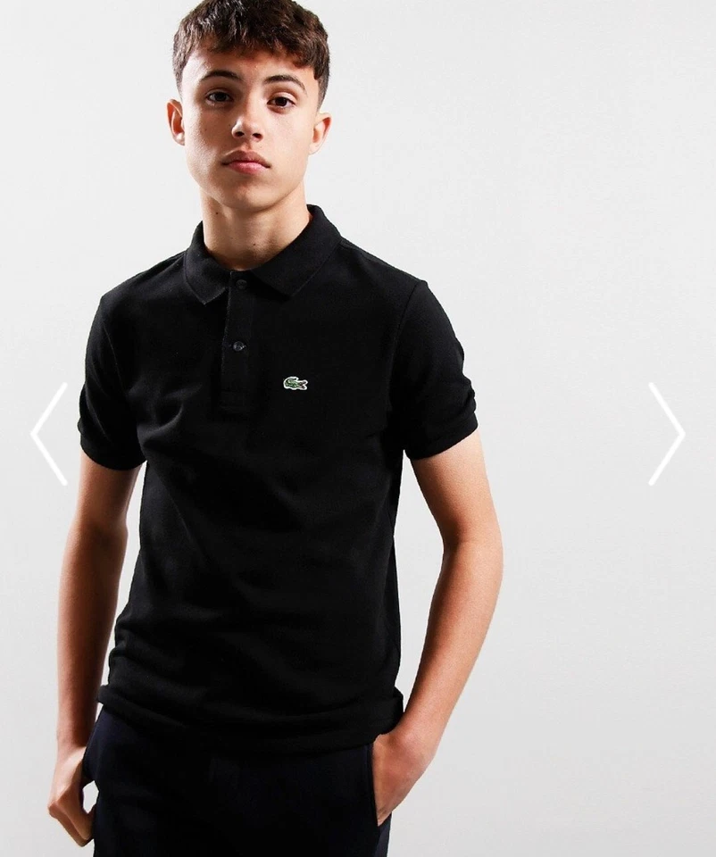 Kids Boys Lacoste Polo Black 8A