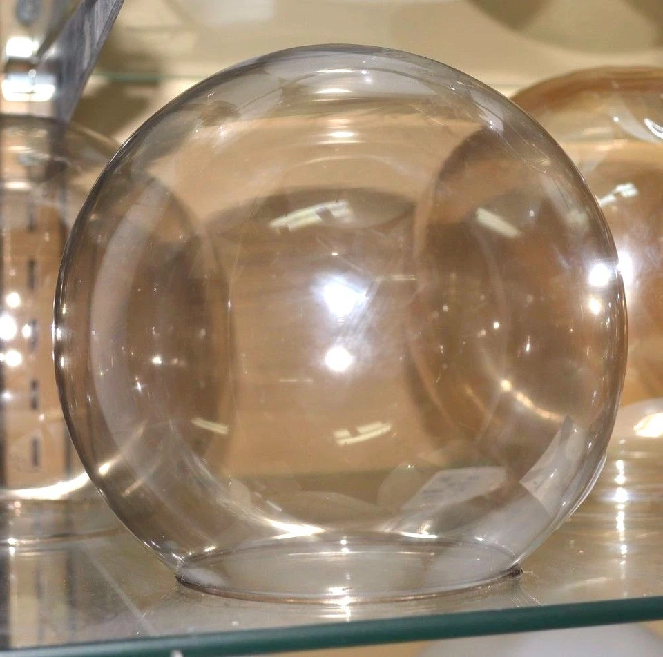 6" x 3" Fitter CLEAR SMOKE GLASS BALL GLoBe GlaSsWaRe NECKLESS NEW 9112-065 - Image 3 of 4