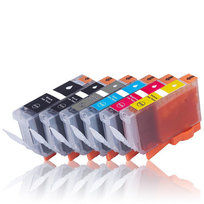 6x Tinte Patronen für CANON MG6150 MG6200 MG6250 MG8150 MG8240 MG8250 inkl. Grau