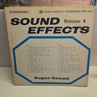 Audio Fidelity Sound Effects Volume 4 LP Vinyl Special Effects 12'' 33 RPM DFS 7 