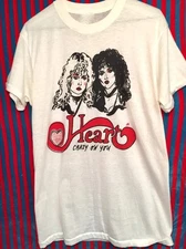 Heart Vintage Band graphic white color shirt unisex men women KV31588