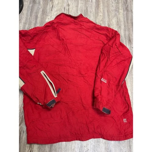 Vintage 92 Abercrombie & Fitch Red Jacket Full Zip Lightweight Size L image 4