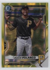 2021 Bowman Draft Chrome Yellow Lava Refractor 34/75 Shalin Polanco 10no