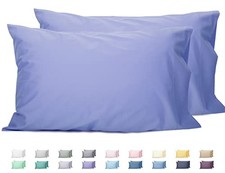 Queen Pillowcases Set of 2, 100 Cotton Queen Queen 20"x30" Purplish Blue