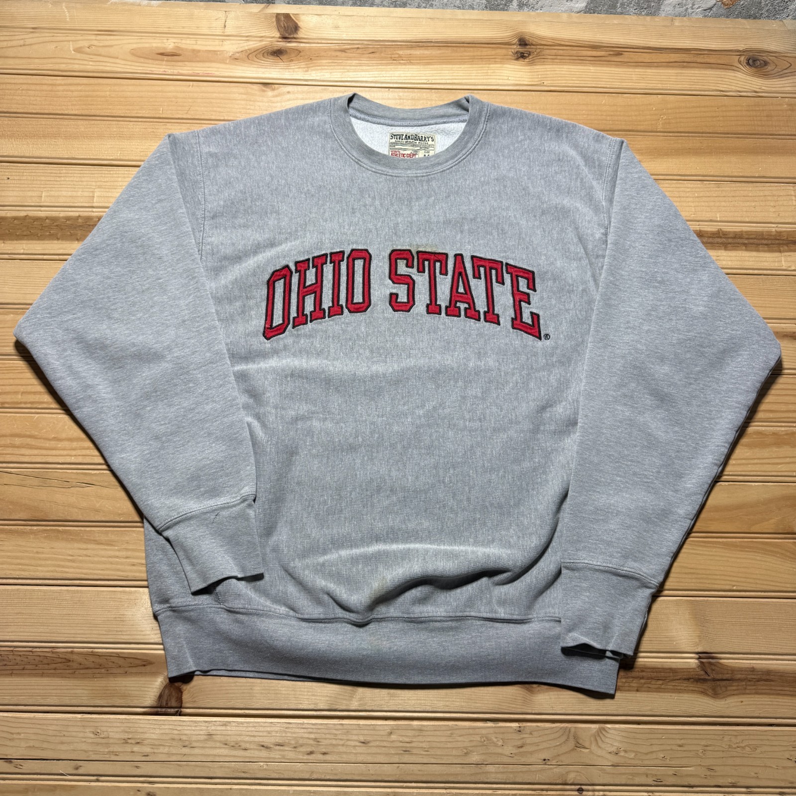 Vintage Y2K Ohio State University Embroidered Heather Crewneck Sweatshirt Medium