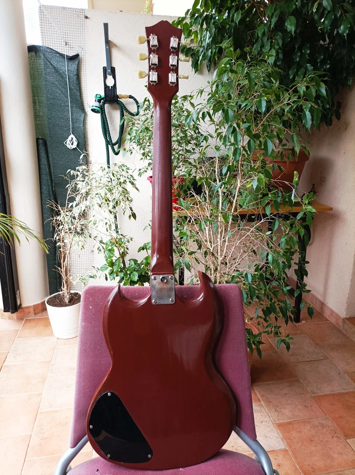 guitare électrique EPIPHONE SG MARRON SATIN MILIEU ANNEES 90 - Photo 2/4