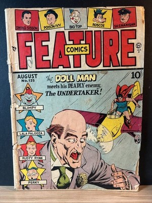 Feature Comics #125    PR    The Undertaker !  Golden Age Comic