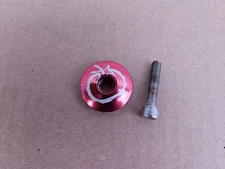 Vintage 90s Schwinn Homegrown 1-1/8" Threadless Headset Top Cap Red +  Bolt