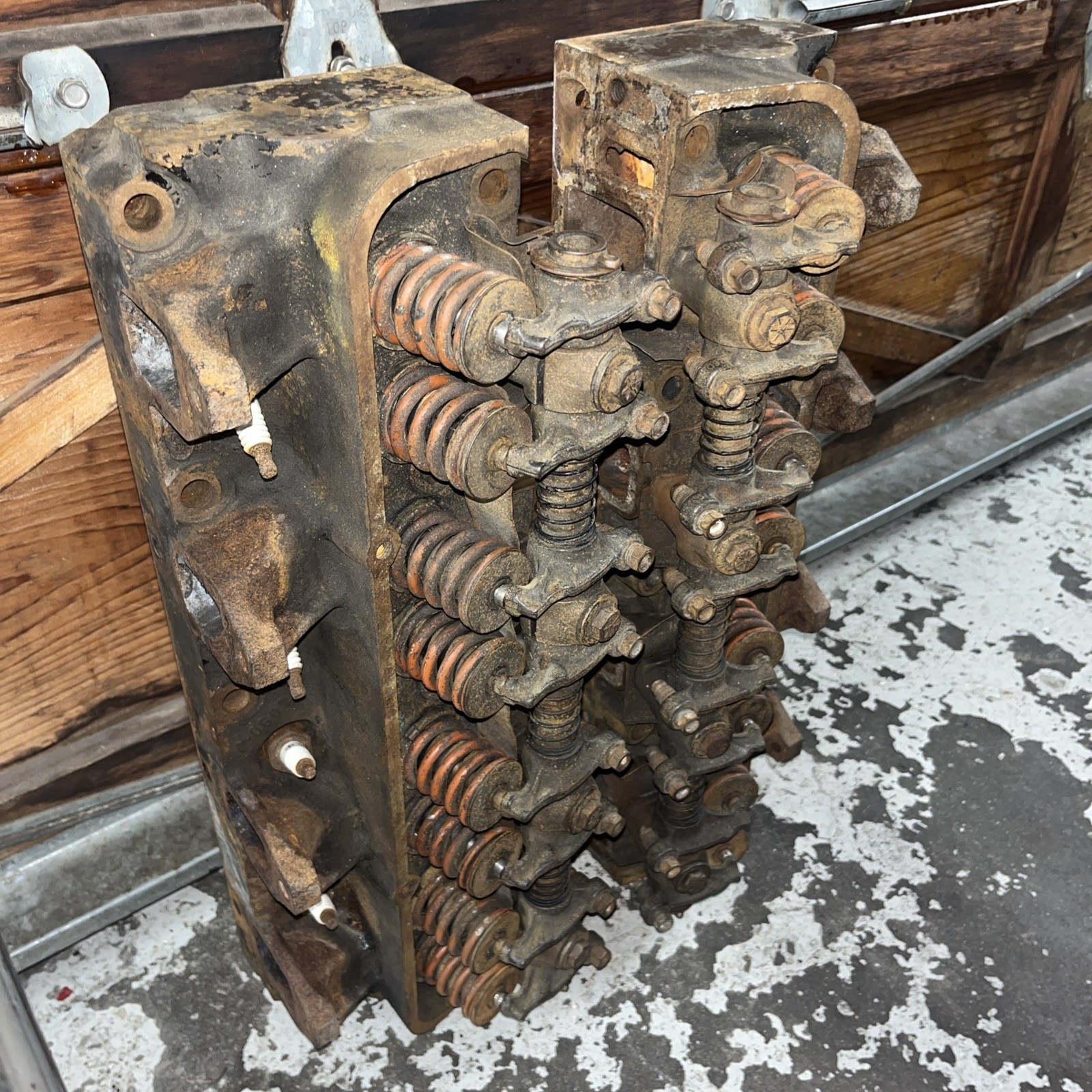 Ford FE 427 Low Riser C3AE-6090-J Cylinder Heads with rockers | eBay