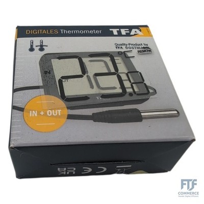 TFA Dostmann Digitales Innen-Außen-Thermometer, 30.1066.01, inkl wasserdichter T