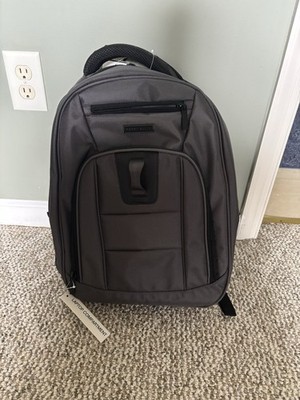 Perry Ellis Portfolio Backpack Laptop Bag Travel Work Multi Pocket Mens 18in