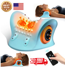 Masajeador Cervical con Calor, Almohada de Tracci n de Cuello y Espalda, 3 Modos