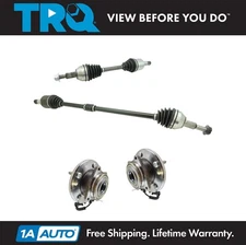 TRQ Front CV Axle Shafts & Wheel Hub Bearing Assemblies 4pc for Chrysler Dodge