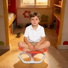 360° Spinning Seat Red 47cm Swivel Chair for children aged 3 years old and above