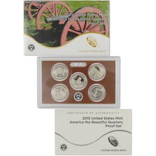2015 America the Beautiful Quarter Clad Proof Set U.S. Mint OGP COA